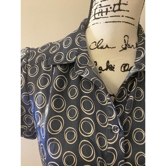 JG Hook Women’s Size 8 Vintage 90’s Classic Blue and White Geometric Dress - Picture 5 of 6